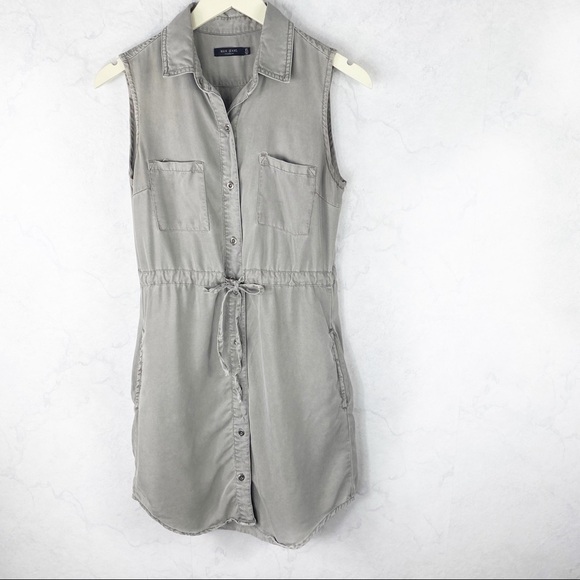 [Max Jeans] Gray Button Down Utility Dress - Picture 1 of 3